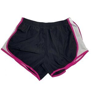 Jockey Women's Lined Athletic Shorts - Black/Pink/White, Size Large